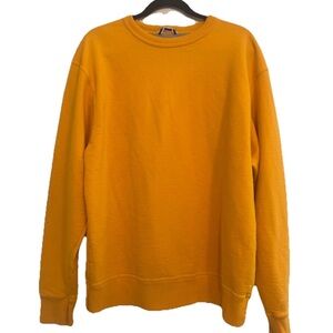 Champion Yellow Crewneck Sweatshirt Men’s L Retro Style Pullover Basic Casual